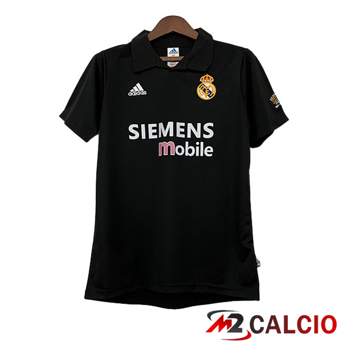 Maglie Calcio Real Madrid Retro Seconda Nero 2002-2003