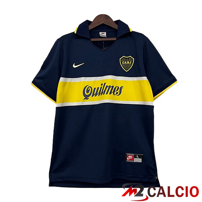 Maglie Calcio Boca Juniors Retro Prima Nero Giallo 1996-1997