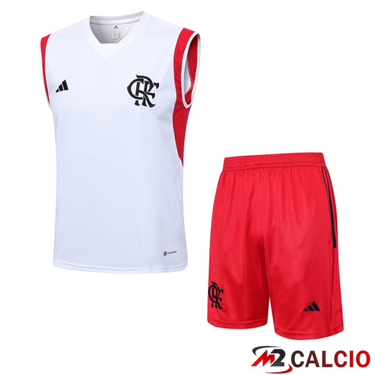 Canotta Calcio Flamengo + Pantaloncini Bianco 2023/2024
