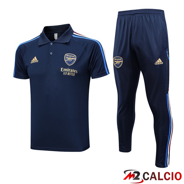 Maglia Polo Arsenal + Pantaloni Blu Reale 2023/2024