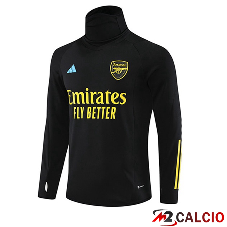 Felpa Allenamento Arsenal Collo alto Nero 2023/2024