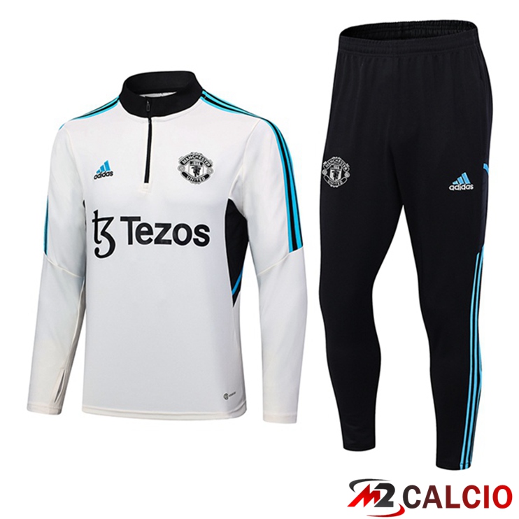 Insieme Tuta Calcio Manchester United Bianco 2023/2024