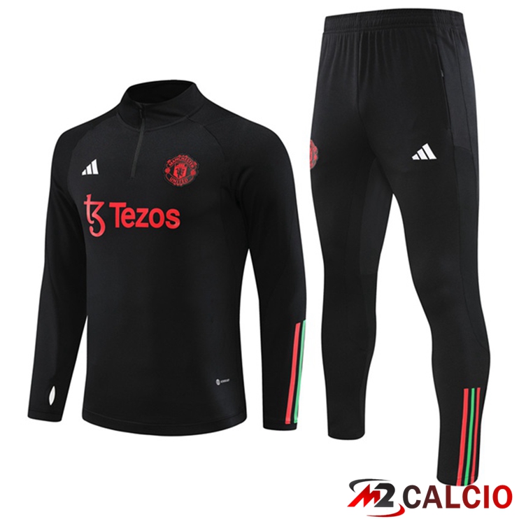 Insieme Tuta Calcio Manchester United Nero 2023/2024