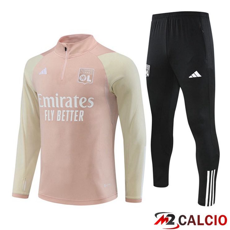 Insieme Tuta Calcio Lyon OL Rosa 2023/2024