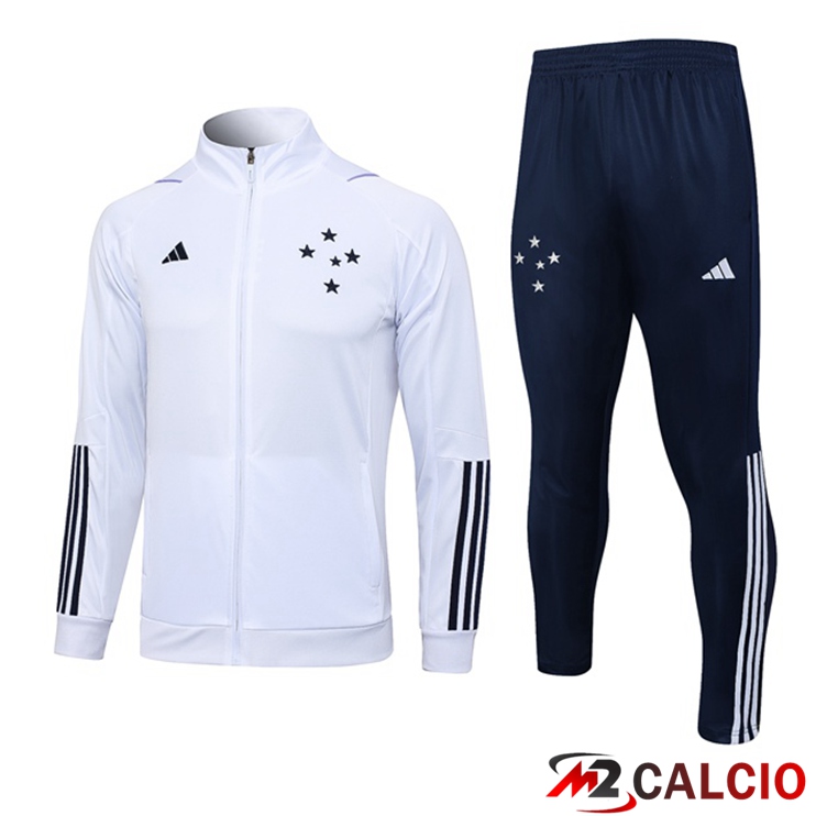 Insieme Tuta Calcio - Giacca Cruzeiro EC Bianco 2023/2024