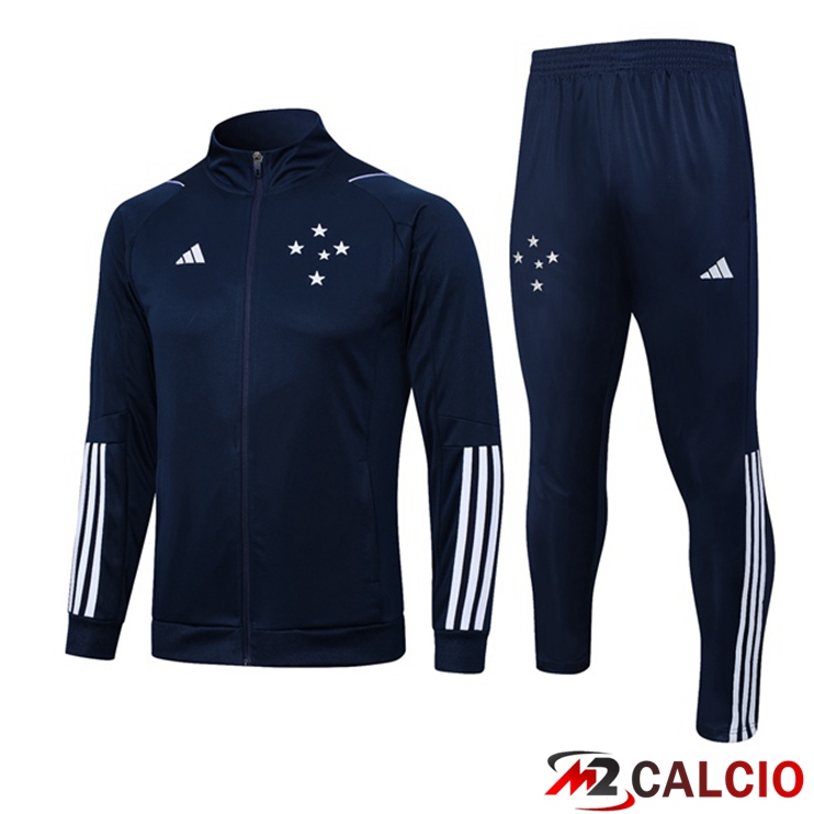 Insieme Tuta Calcio - Giacca Cruzeiro EC Blu Reale 2023/2024