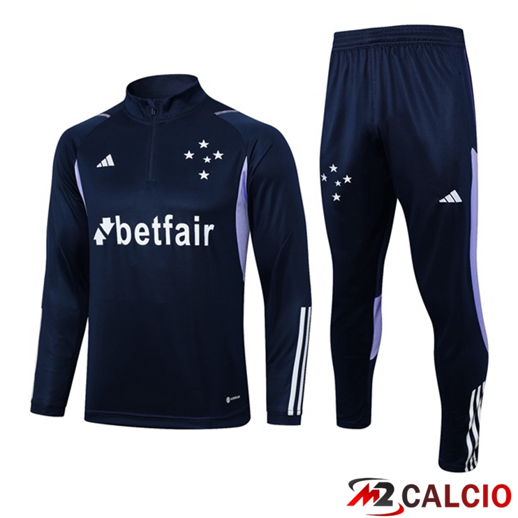 Insieme Tuta Calcio Cruzeiro EC Blu Reale 2023/2024
