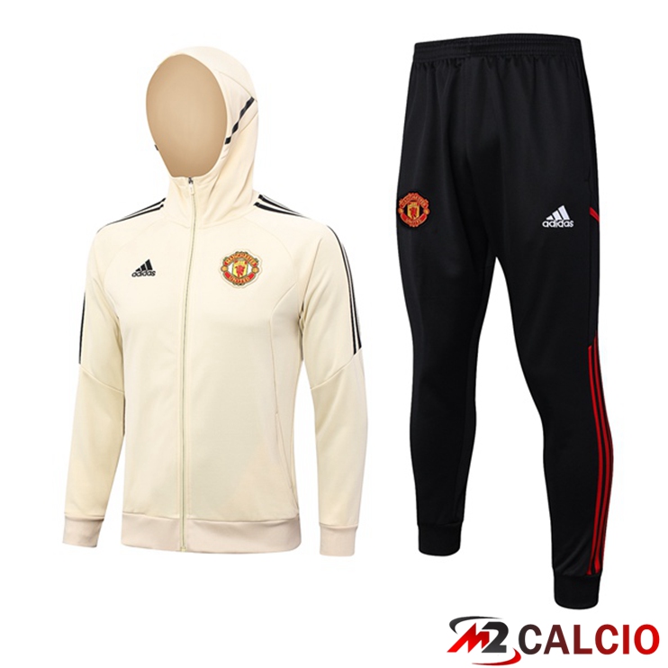 Insieme Giacca Con Cappuccio Tuta Manchester United Marrone 2023/2024
