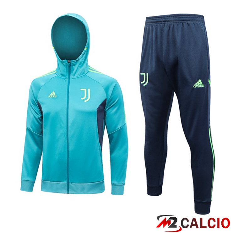 Insieme Giacca Con Cappuccio Tuta Juventus Verde 2023/2024