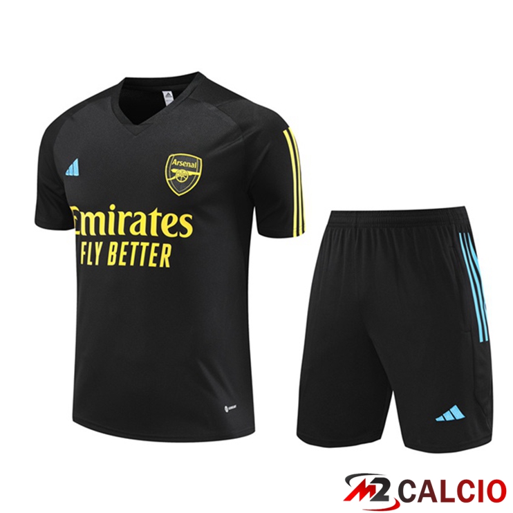 T Shirt Allenamento Arsenal + Pantaloncini Nero 2023/2024