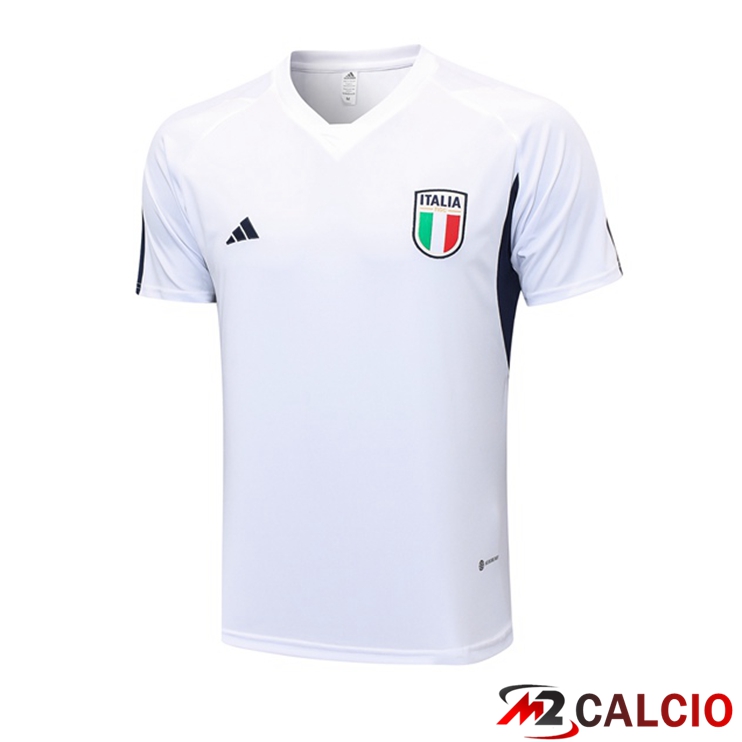 T Shirt Allenamento Italia Bianco 2023/2024