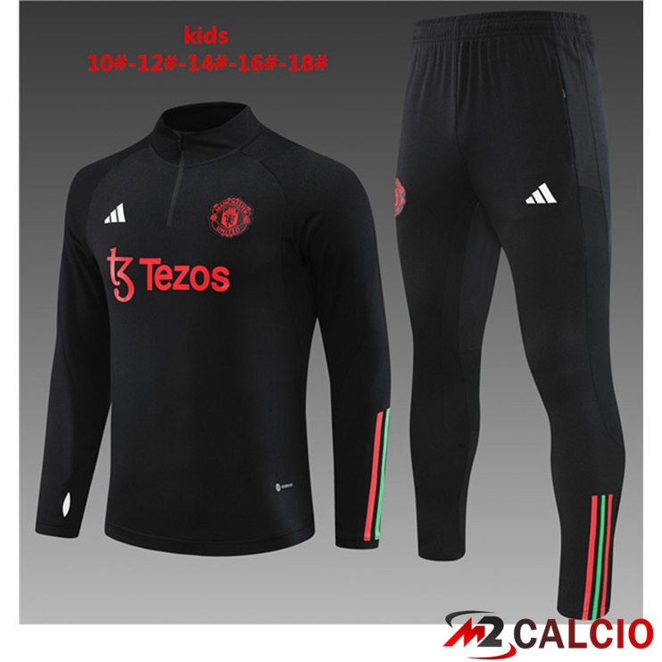 Insieme Tuta Calcio Manchester United Bambino Nero 2023/2024