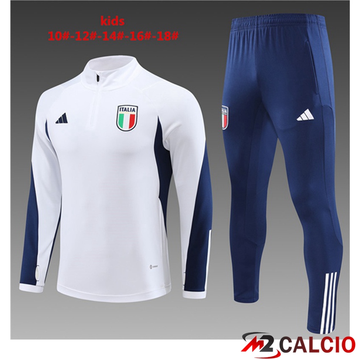 Insieme Tuta Calcio Italia Bambino Bianco 2023/2024