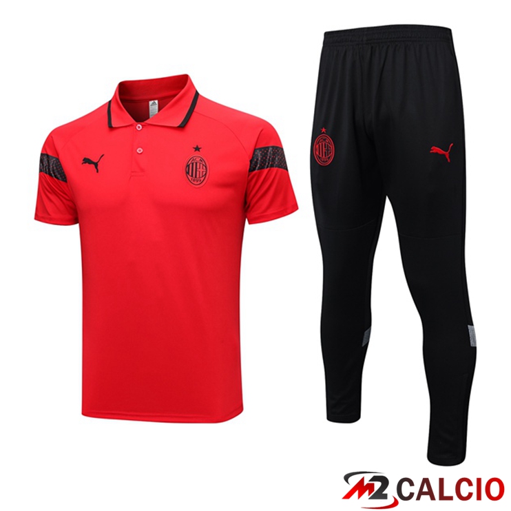 Maglia Polo AC Milan + Pantaloni Rosso 2023/2024
