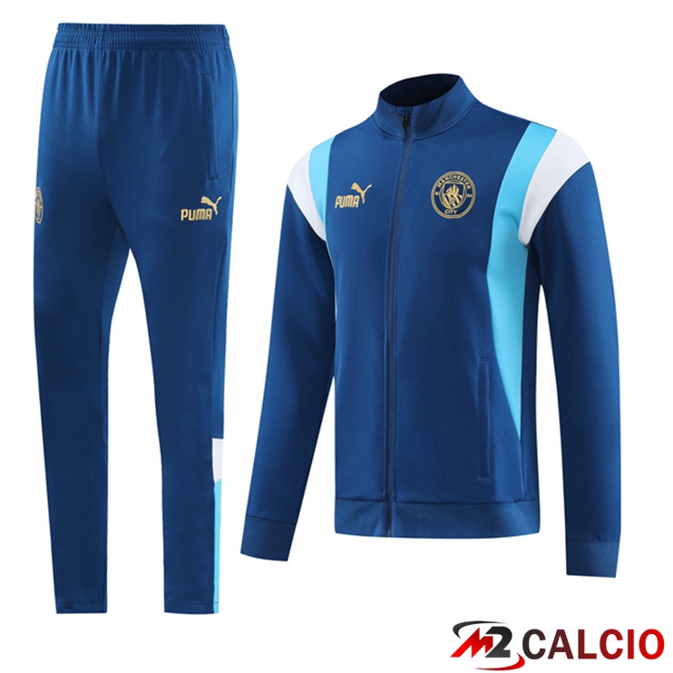 Insieme Tuta Calcio - Giacca Manchester City Blu Reale 2023/2024