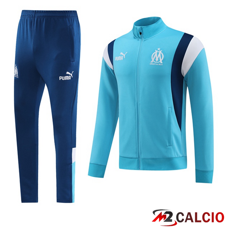 Insieme Tuta Calcio - Giacca Marsiglia OM Blu 2023/2024