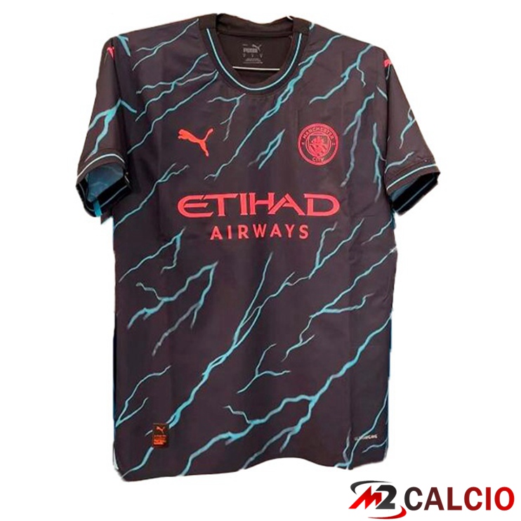 Maglie Calcio Manchester City Terza Nero Versione Trapelata 2023/2024