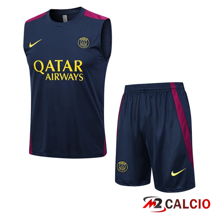 Canotta Calcio Paris PSG + Pantaloncini Blu Reale 2023/2024