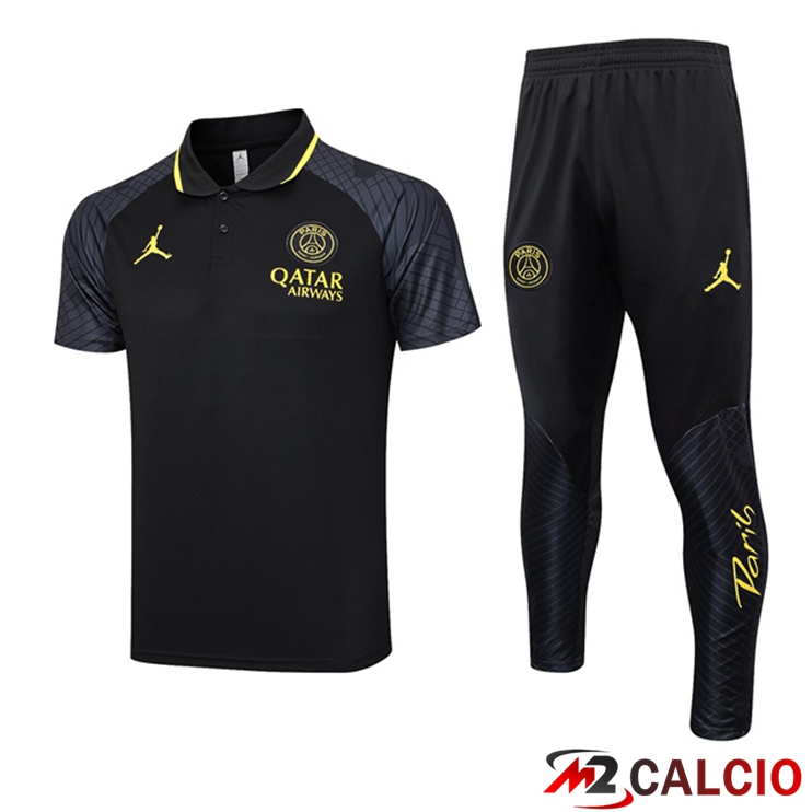 Maglia Polo Paris PSG + Pantaloni Nero 2023/2024