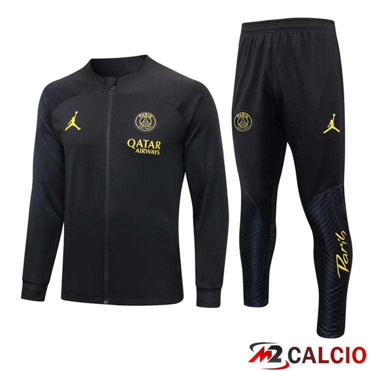 Insieme Tuta Calcio - Giacca Paris PSG Nero 2023/2024