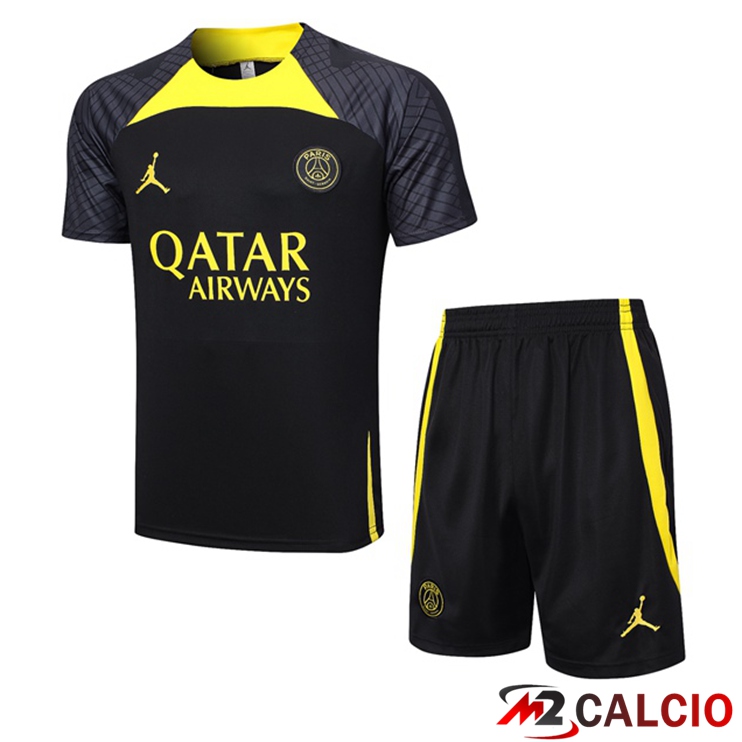 T Shirt Allenamento Paris PSG + Pantaloncini Nero 2023/2024