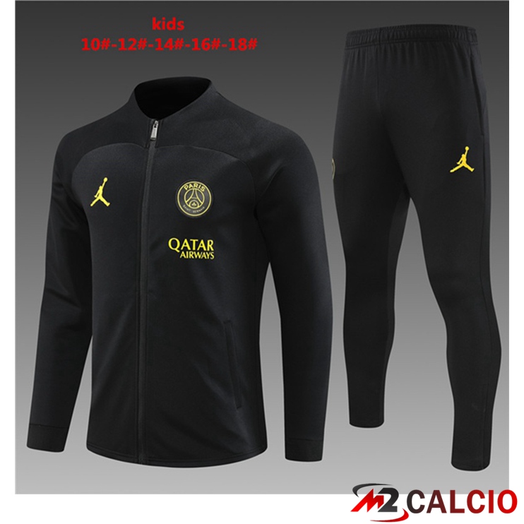 Insieme Tuta Calcio - Giacca Paris PSG Bambino Nero 2023/2024