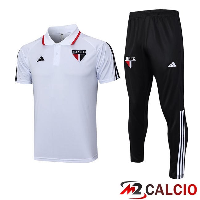 Maglia Polo Sao Paulo FC + Pantaloni Bianco 2023/2024
