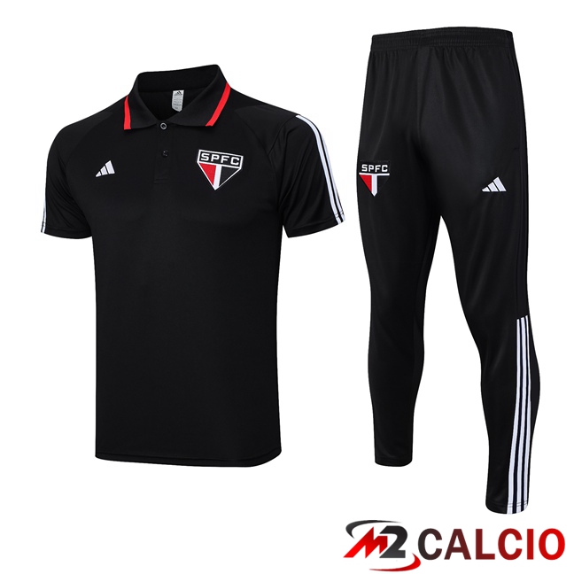 Maglia Polo Sao Paulo FC + Pantaloni Nero 2023/2024