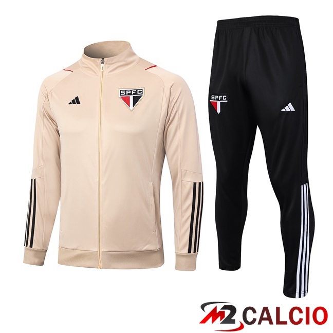 Insieme Tuta Calcio - Giacca Sao Paulo FC Marrone 2023/2024