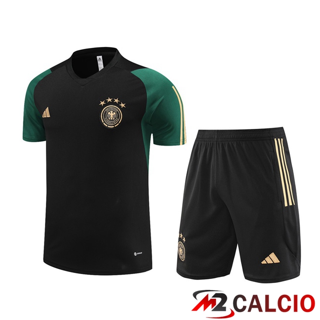 T Shirt Allenamento Germania + Pantaloncini Nero 2023/2024