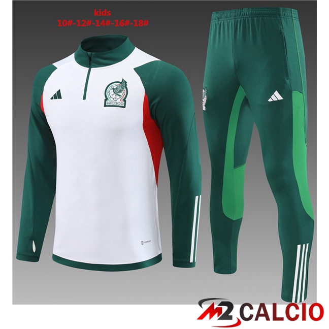 Insieme Tuta Calcio Messico Bambino Bianco 2023/2024