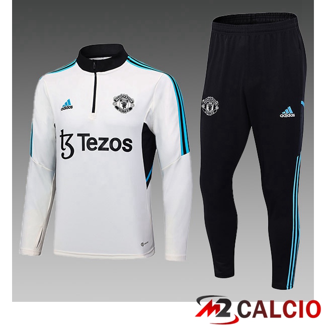 Insieme Tuta Calcio Manchester United Bambino Bianco 2023/2024