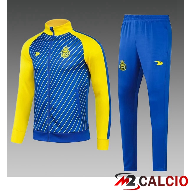 Insieme Tuta Calcio - Giacca Al-Nassr FC Bambino Blu Giallo 2023/2024
