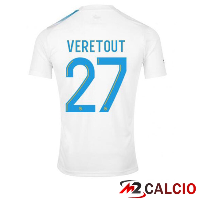 Maglie Calcio Marsiglia OM (VERETOUT 27) Edizione 30°Anniversario Bianco Blu 2022/2023