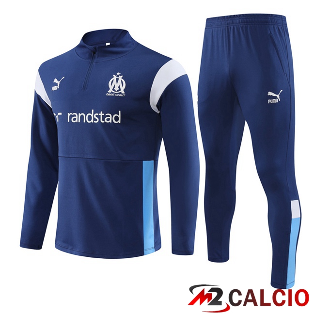 Insieme Tuta Calcio Marsiglia OM Blu Reale 2023/2024
