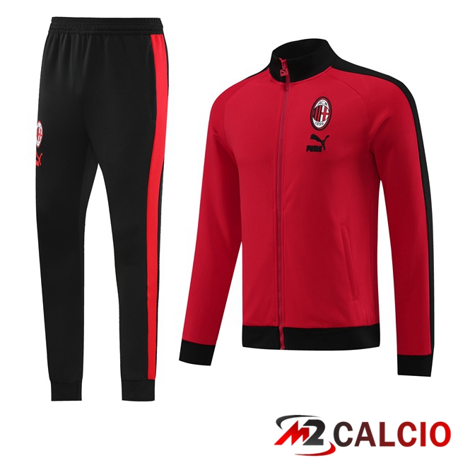 Insieme Tuta Calcio - Giacca AC Milan Rosso 2023/2024
