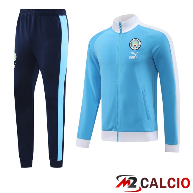 Insieme Tuta Calcio - Giacca Manchester City Blu 2023/2024