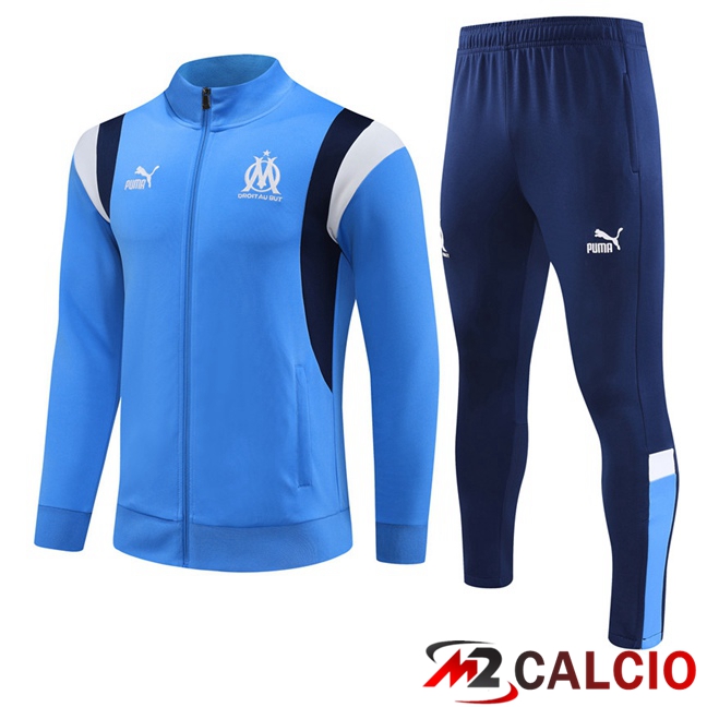 Insieme Tuta Calcio - Giacca Marsiglia OM Blu 2023/2024