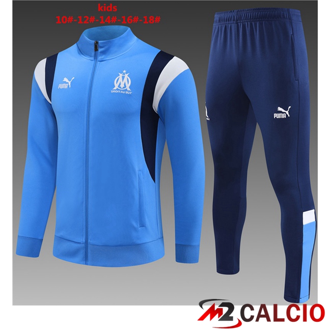 Insieme Tuta Calcio - Giacca Marsiglia OM Bambino Blu 2023/2024