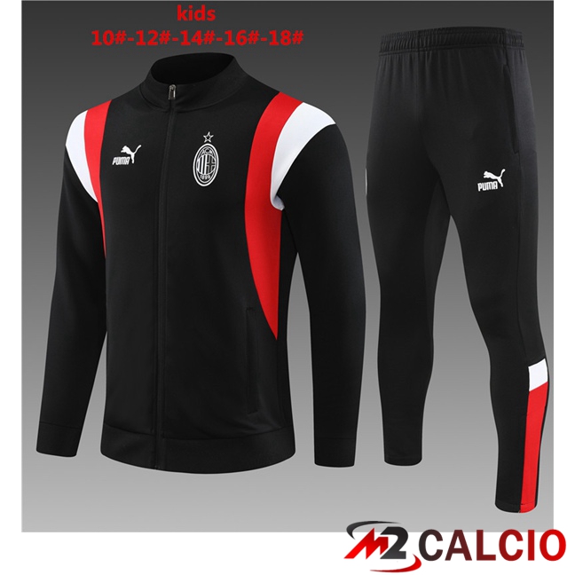 Insieme Tuta Calcio - Giacca AC Milan Bambino Nero 2023/2024