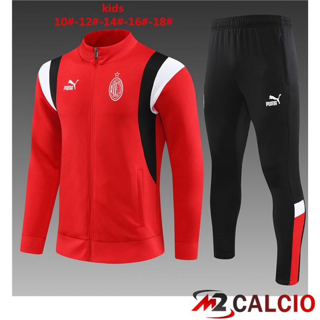 Insieme Tuta Calcio - Giacca AC Milan Bambino Rosso 2023/2024
