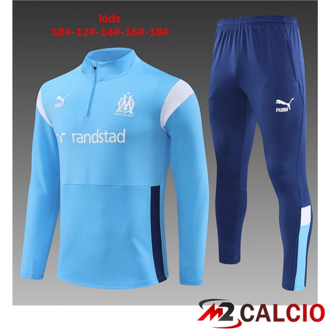 Insieme Tuta Calcio Marsiglia OM Bambino Blu 2023/2024