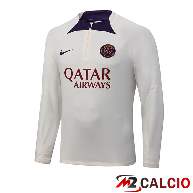 Felpa Allenamento Paris PSG Bianco 2023/2024
