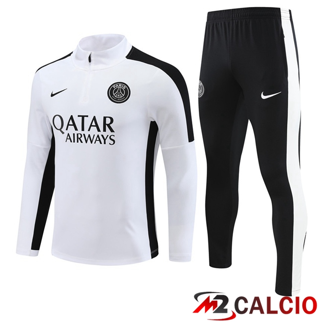 Insieme Tuta Calcio Paris PSG Bianco 2023/2024