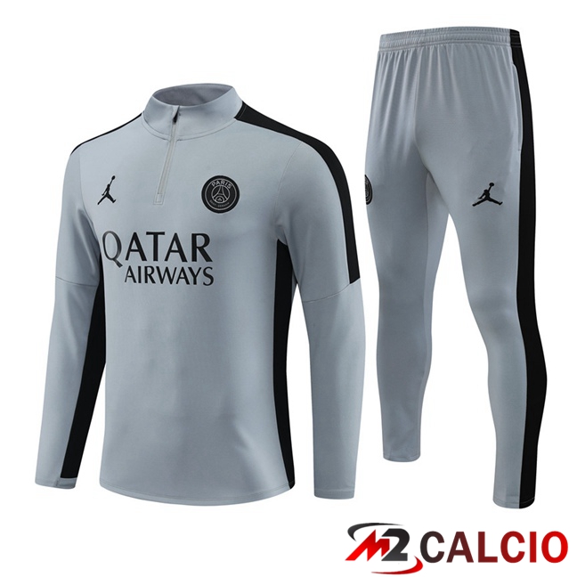 Insieme Tuta Calcio JORDAN Paris PSG Grigio 2023/2024