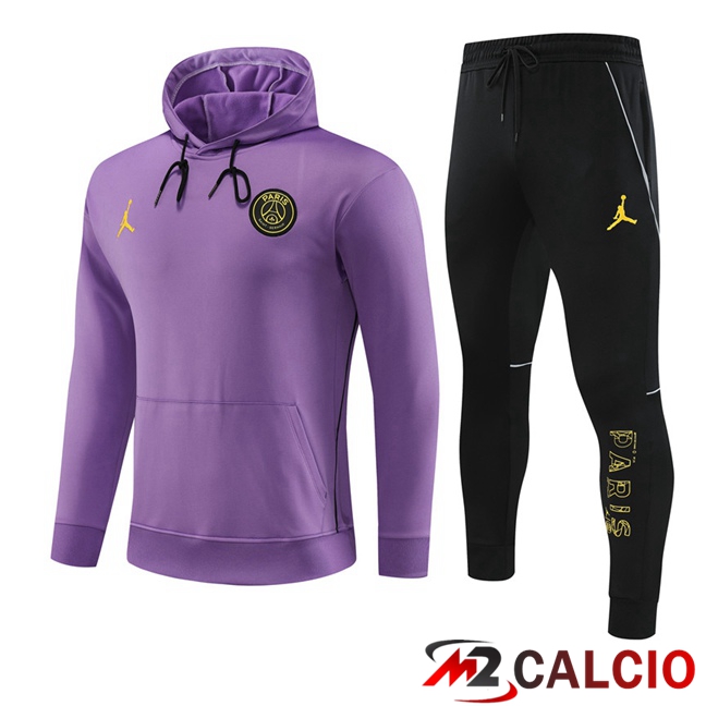 Insieme Con Cappuccio Tuta JORDAN Paris PSG Viola 2023/2024