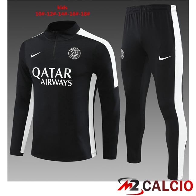 Insieme Tuta Calcio Paris PSG Bambino Nero 2023/2024