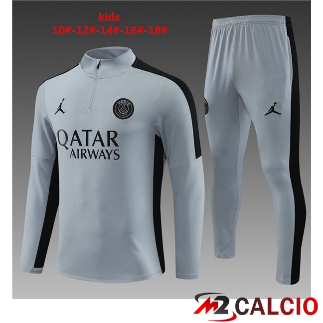 Insieme Tuta Calcio JORDAN Paris PSG Bambino Grigio 2023/2024