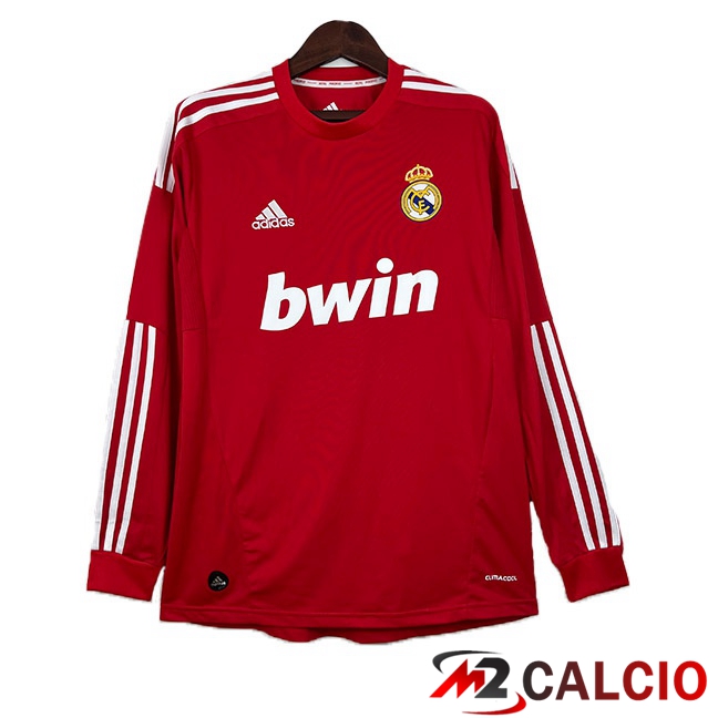Maglie Calcio Real Madrid Retro Terza Manica Lunga Rosso 2011-2012