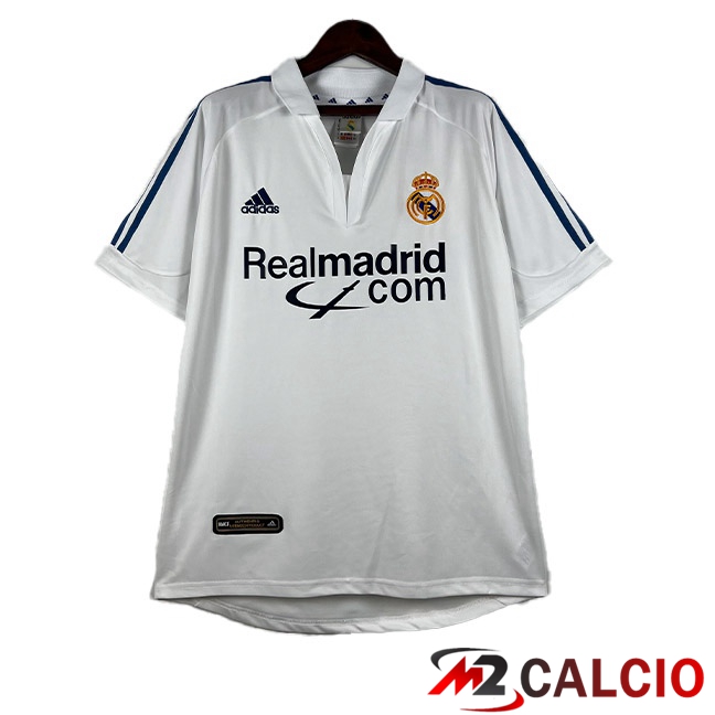 Maglie Calcio Real Madrid Retro Prima Bianco 2001-2002